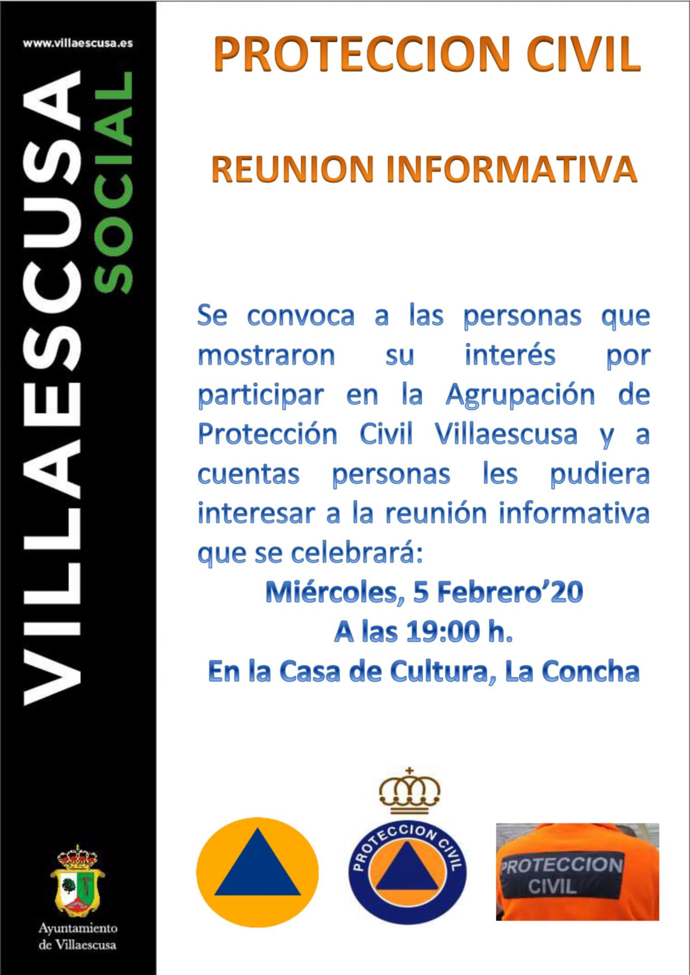 Cartel convocatoria reunión informativa