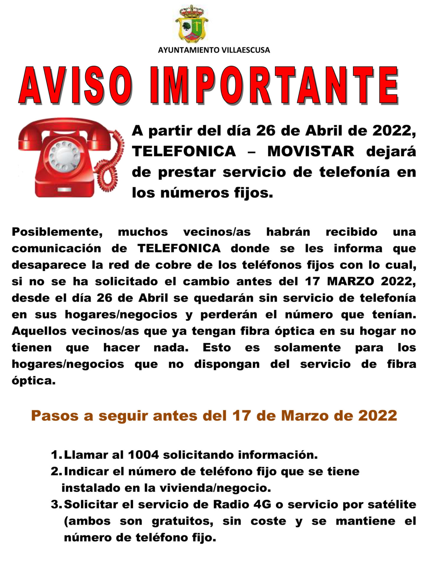 1 AVISO A LOS VECINOS
