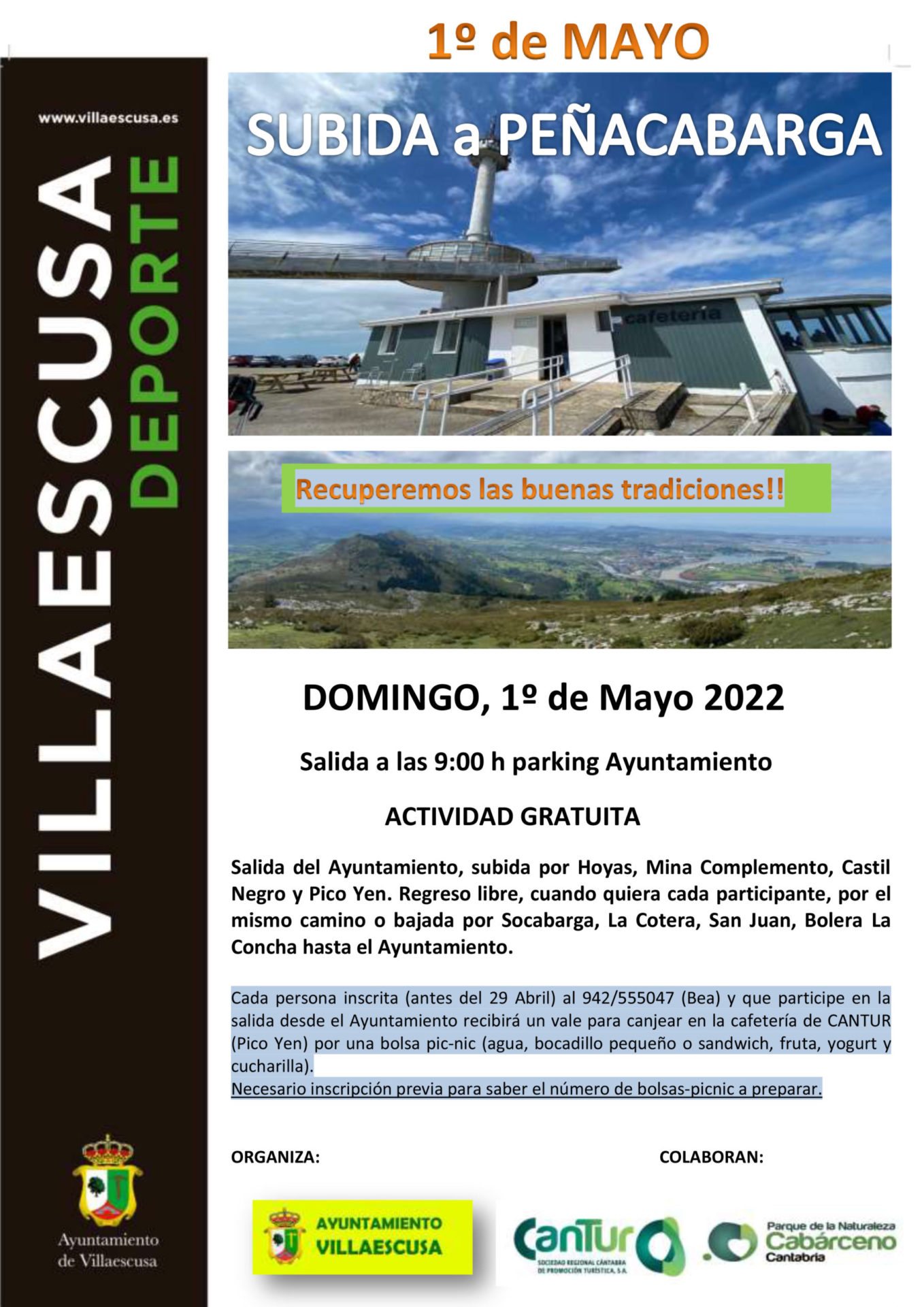 CARTEL SUBIDA 1 MAYO A PENACABARGA 2022