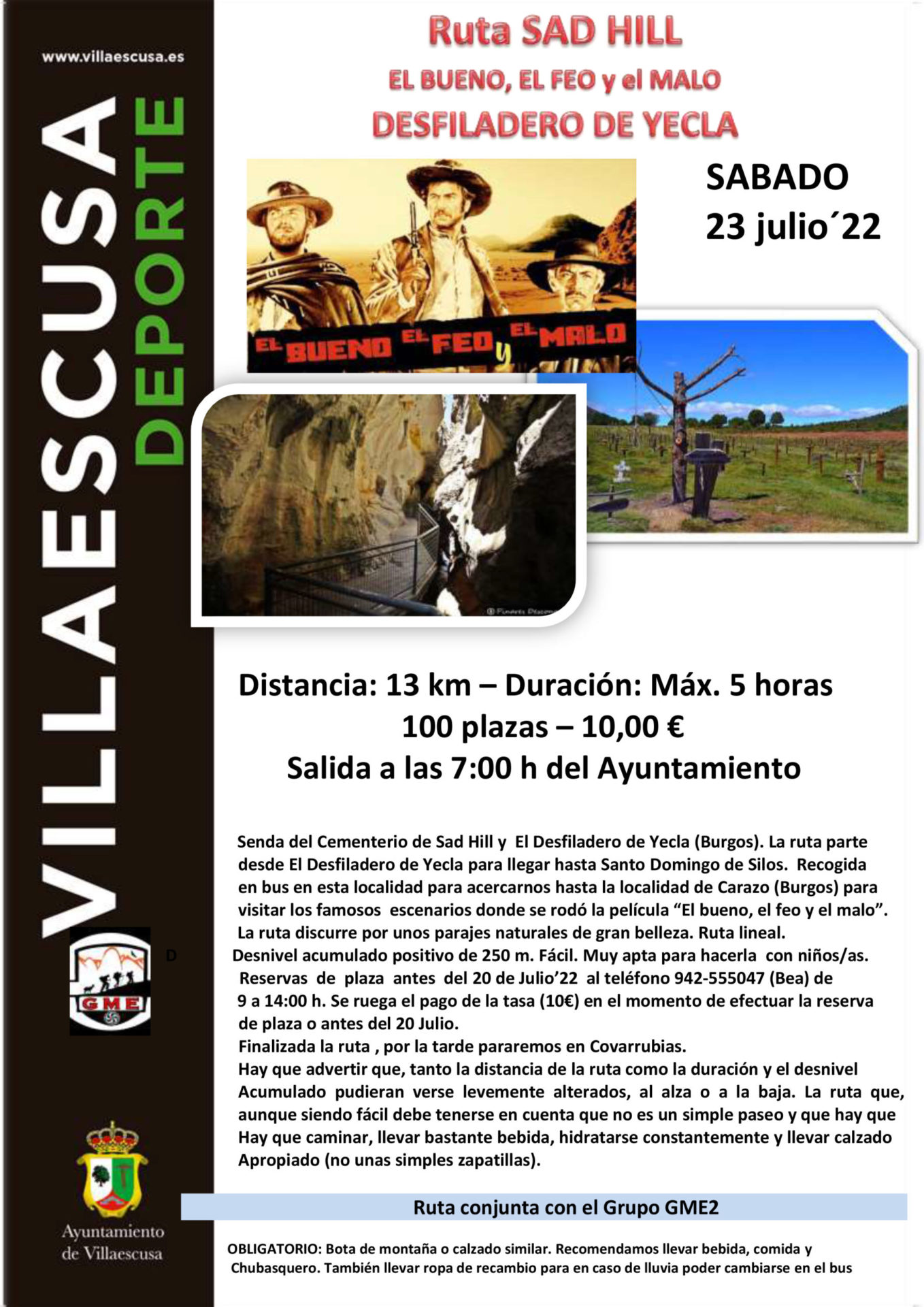1 CARTEL RUTA EL BUENO EL FEO Y EL MALO
