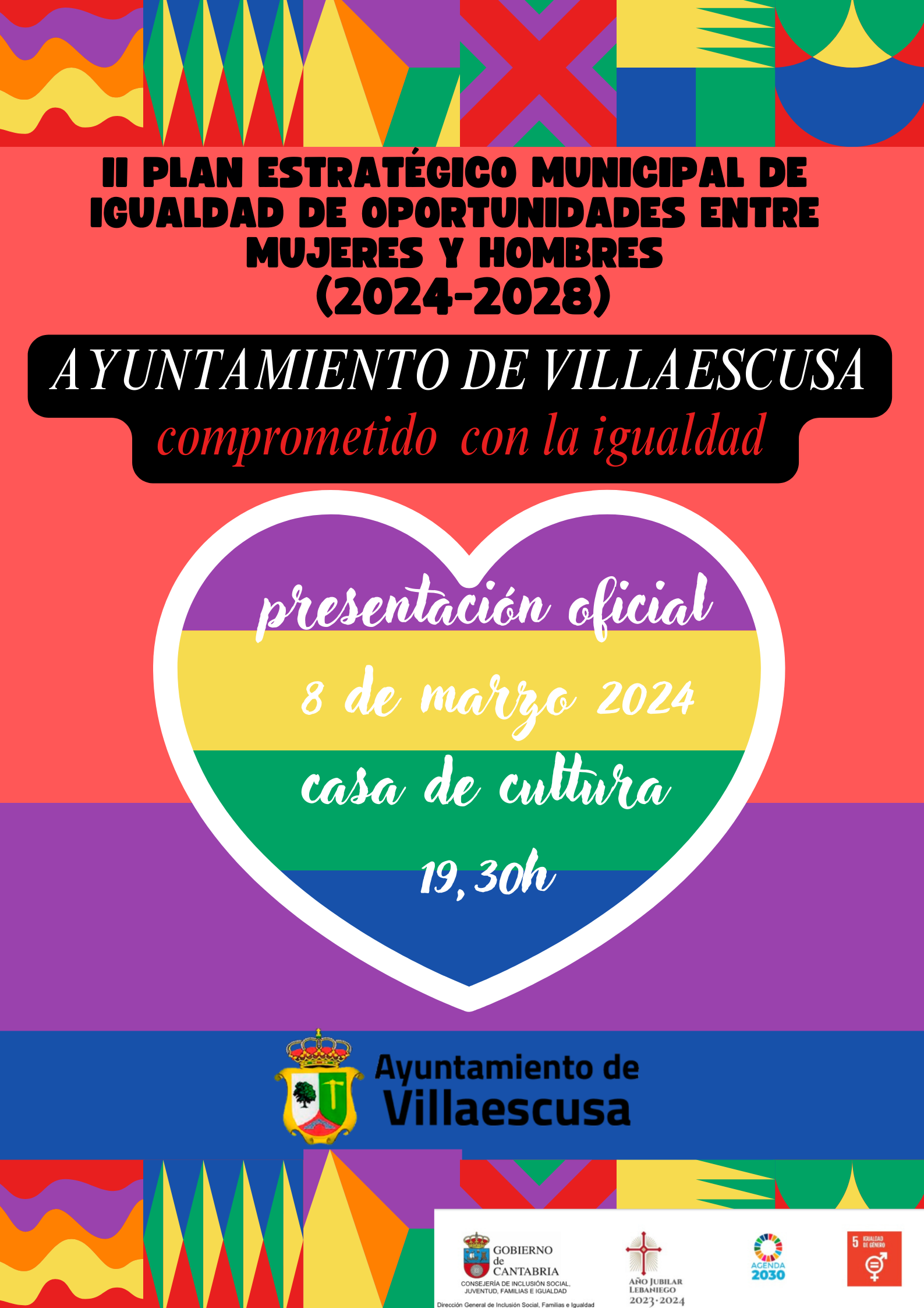 cartel presentación II plan de igualdad Villaescusa