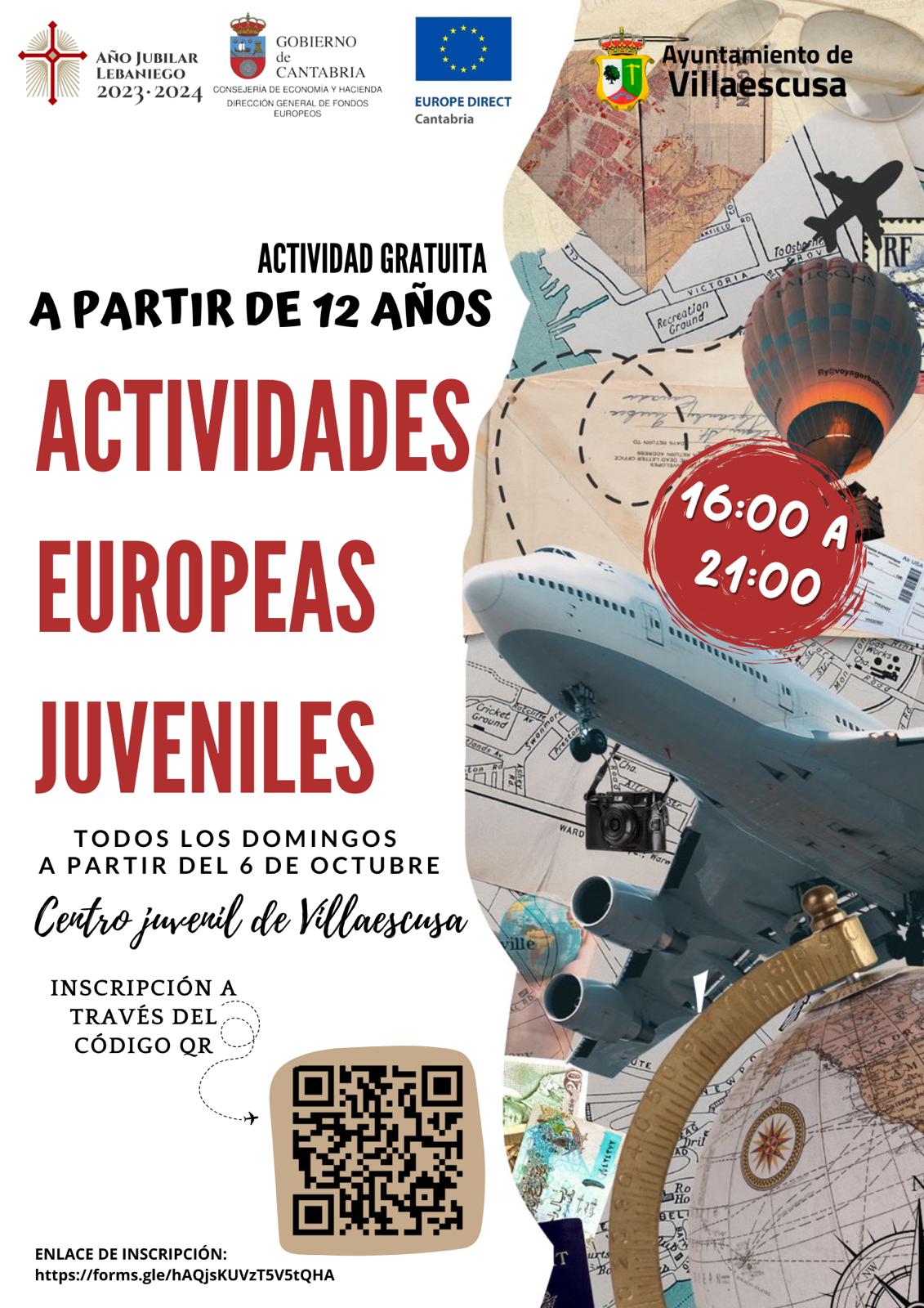 CARTEL ACTIVIDADES EUROPEAS MAYORES DE 12 AÑOS