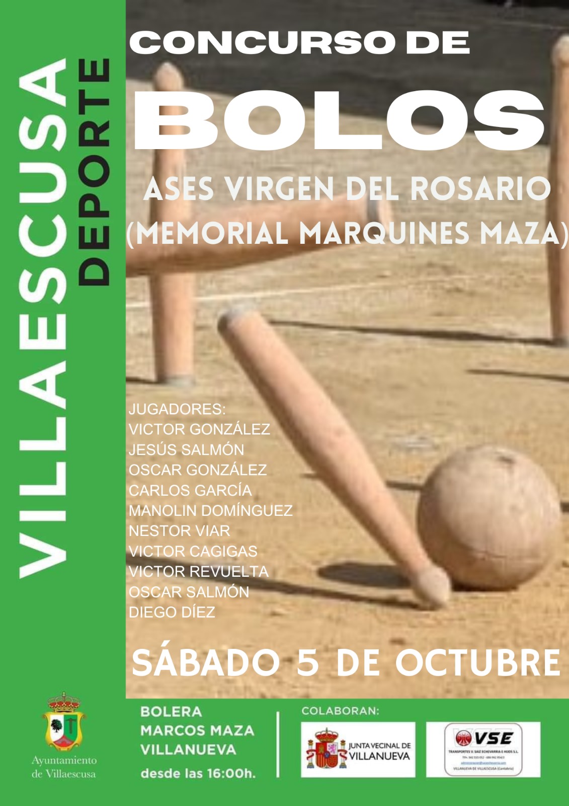 Cartel Bolos Virgen del Rosario