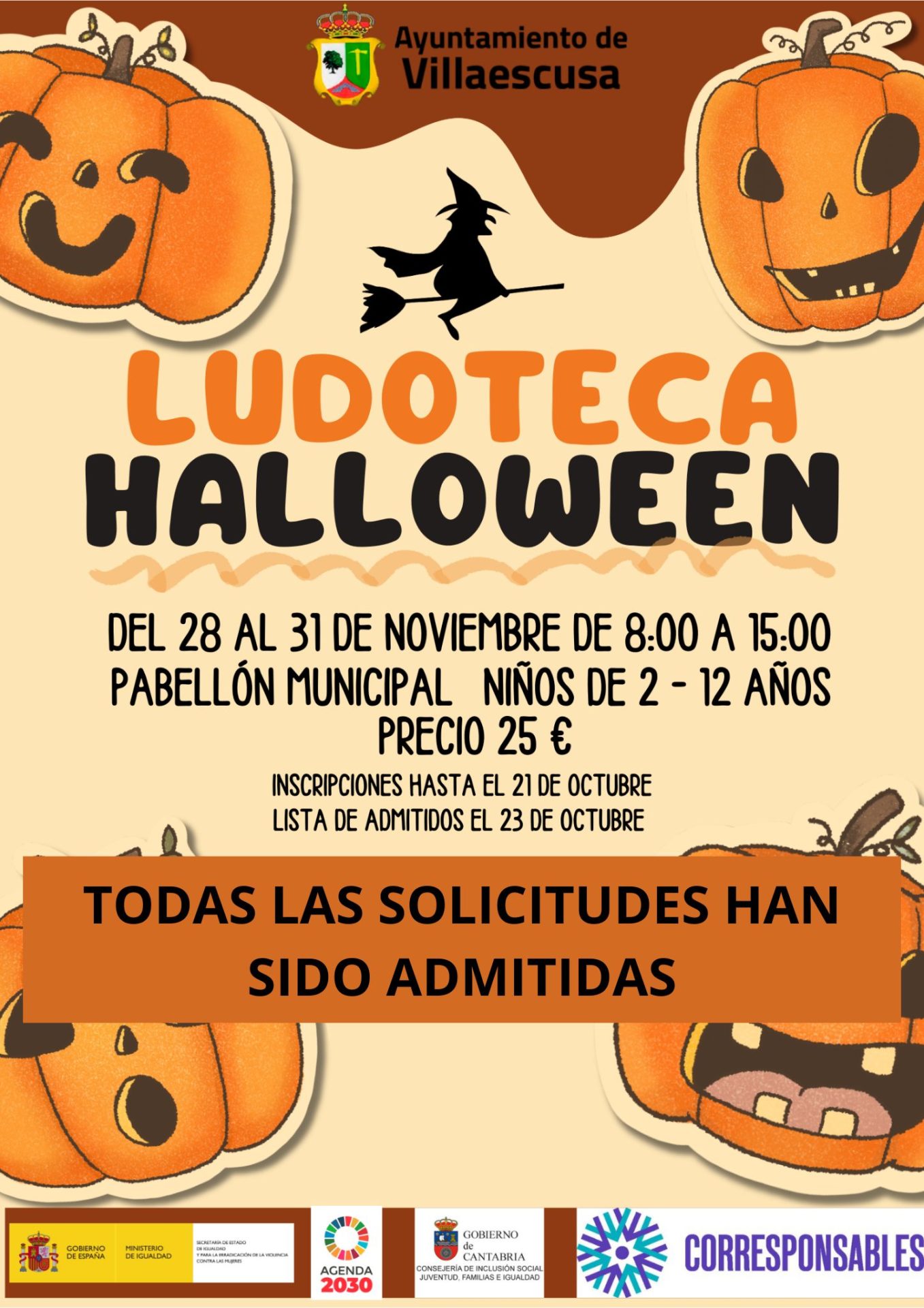 TODAS LAS SOLICITUDES HAN SIDO ADMITIDAS