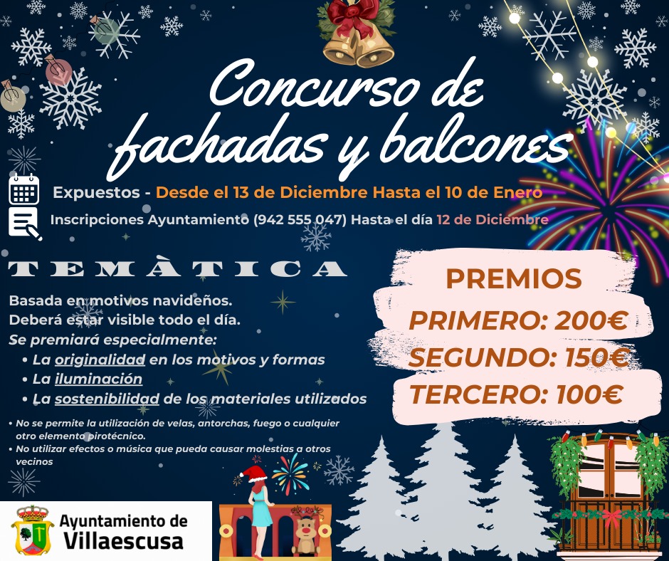 CARTEL CONCURSO FACHADAS Y BALCONES NAVIDAD 2024