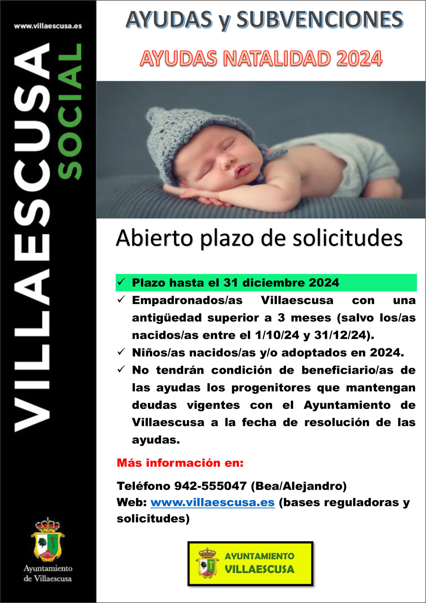 ANUNCIO PUBLICO AYUDAS NATALIDAD 2024